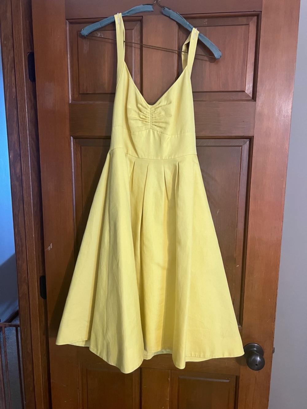 J. Crew Yellow Sundress with Sweetheart Bodice Halter, size 0